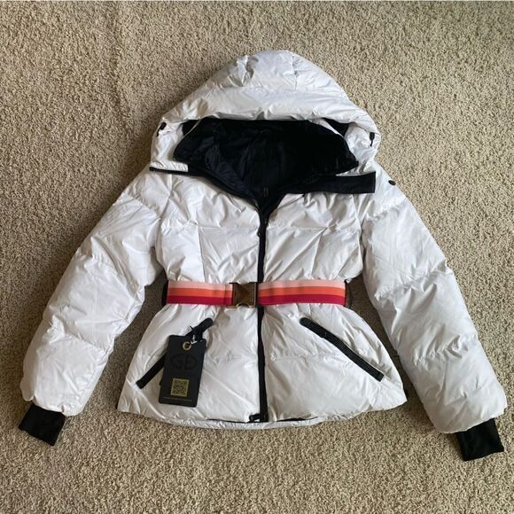 Goldbergh Women’s Snowmass Jacket Belted Ski Coat Waterproof NWT US 12 - Picture 3 of 7